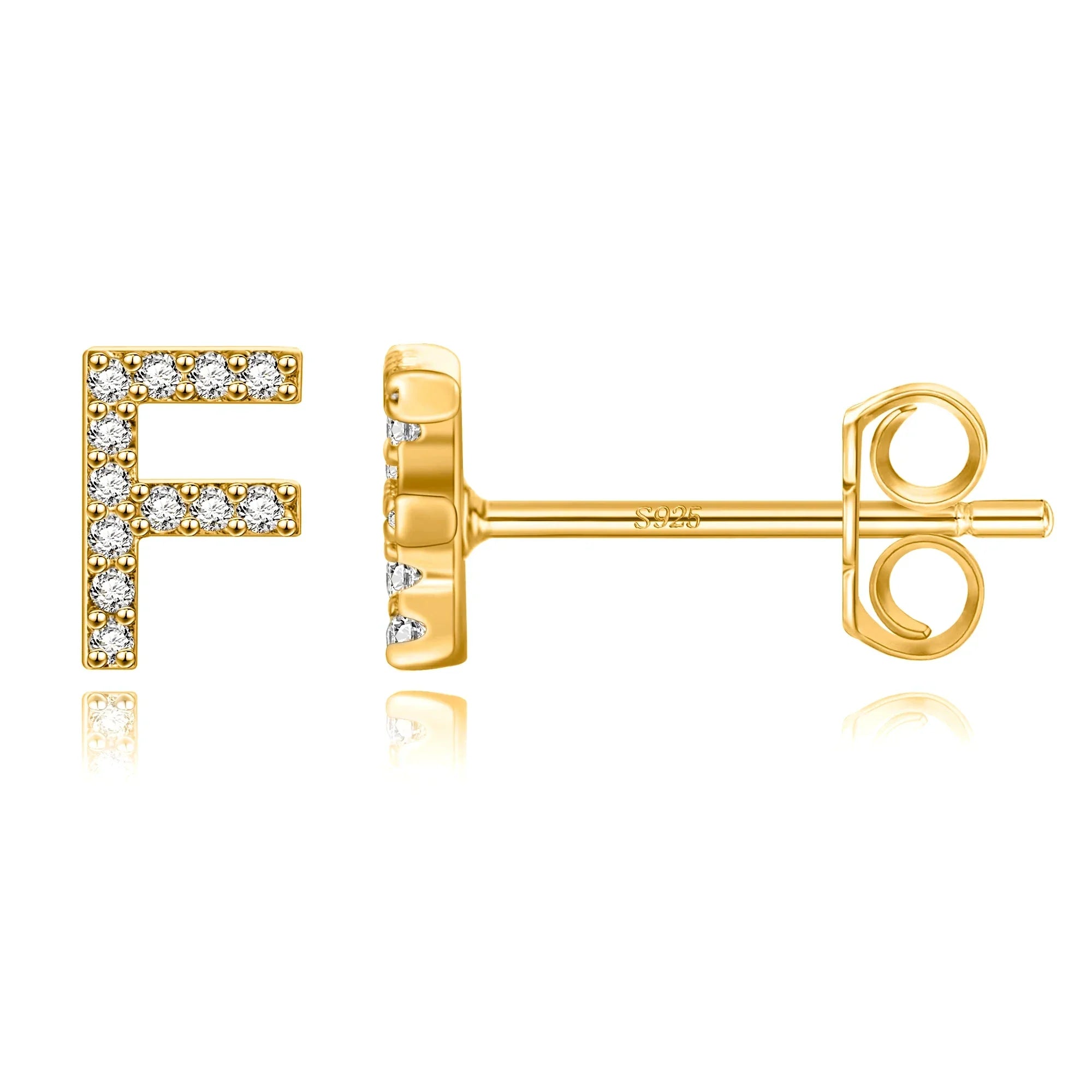 Boucles d'oreilles initiale - lettre