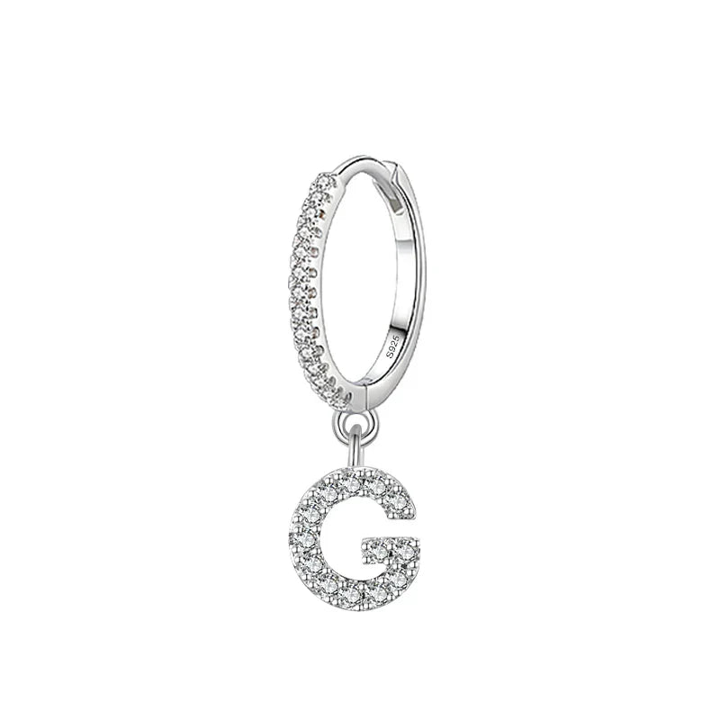 Boucles d'oreilles initiale - lettre