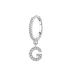 Boucles d'oreilles initiale - lettre