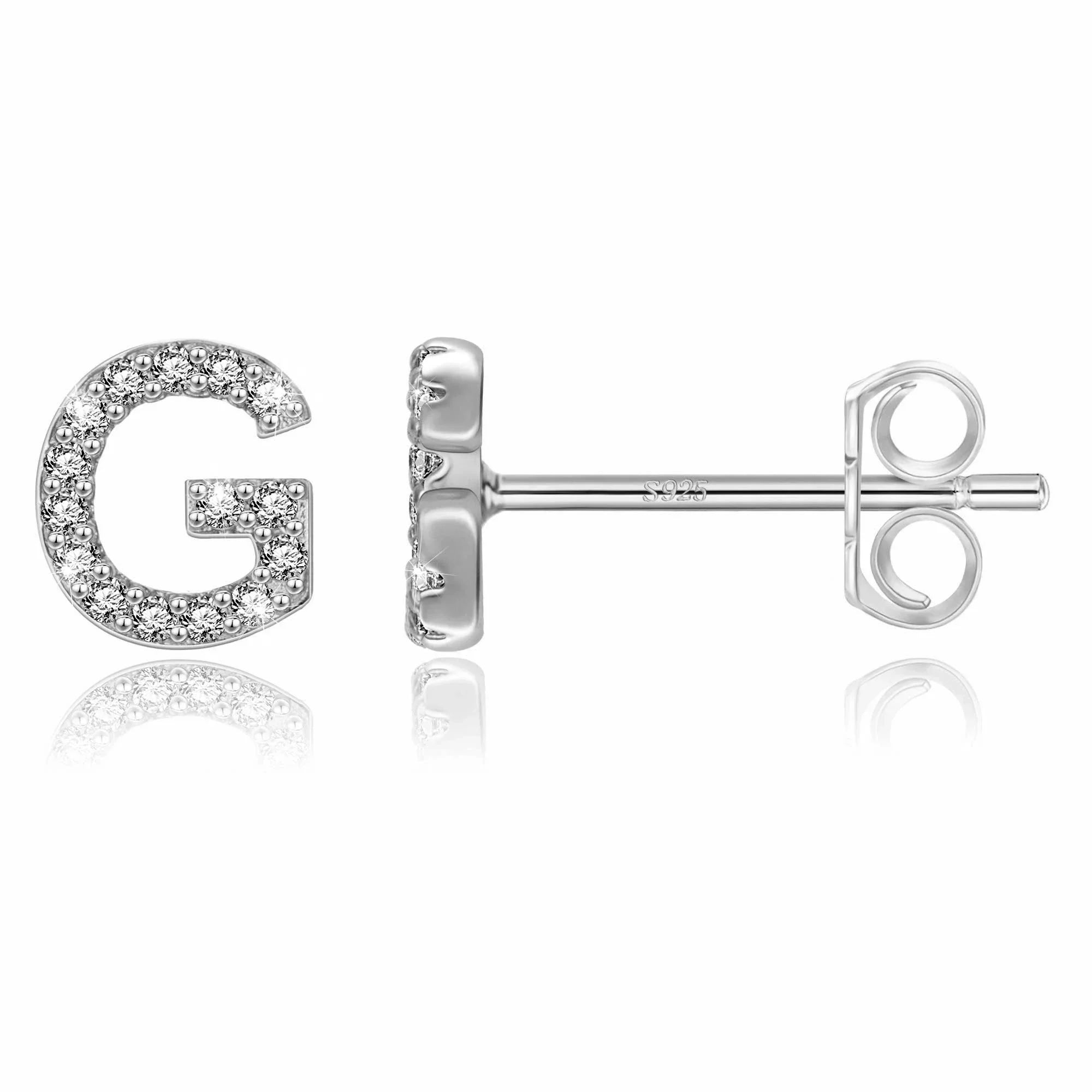 Boucles d'oreilles initiale - lettre