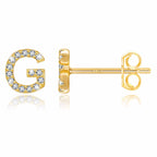Boucles d'oreilles initiale - lettre