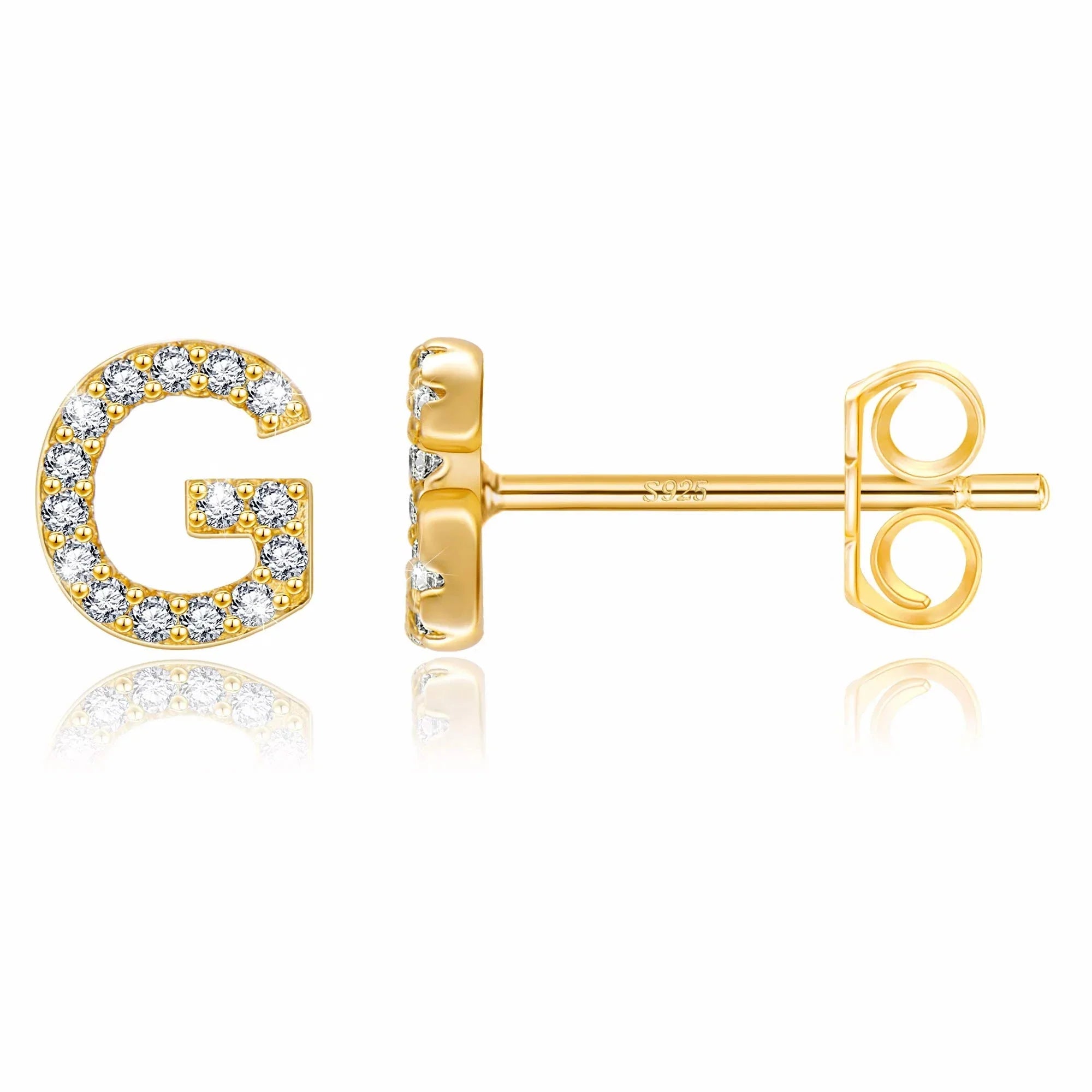 Boucles d'oreilles initiale - lettre