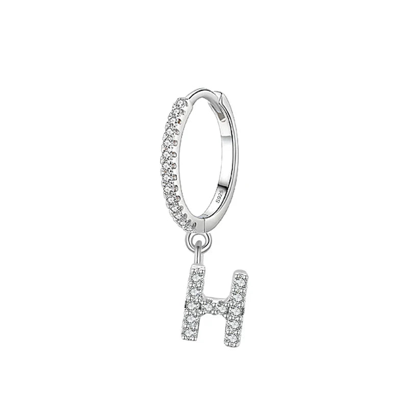 Boucles d'oreilles initiale - lettre