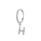 Boucles d'oreilles initiale - lettre