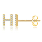 Boucles d'oreilles initiale - lettre
