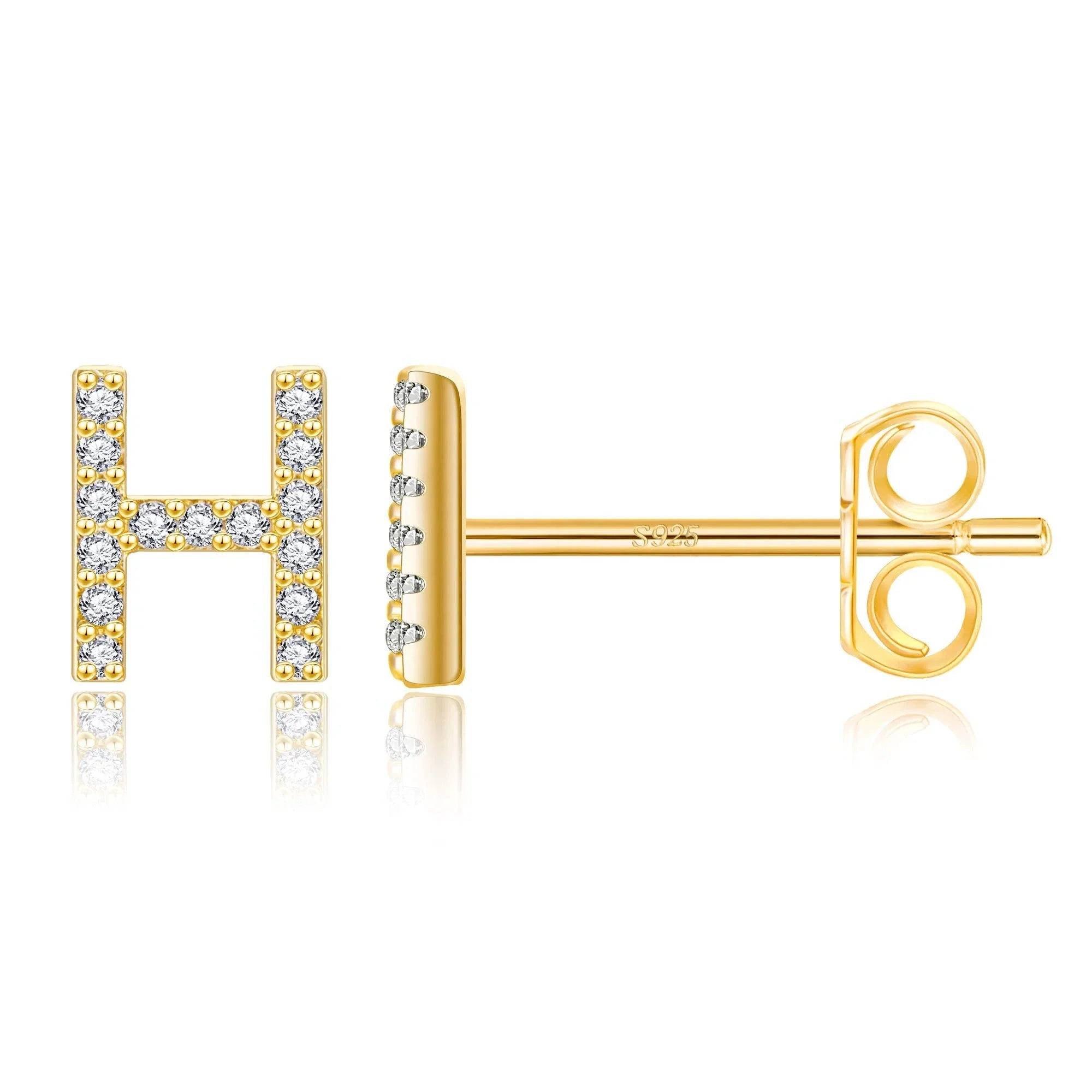 Boucles d'oreilles initiale - lettre