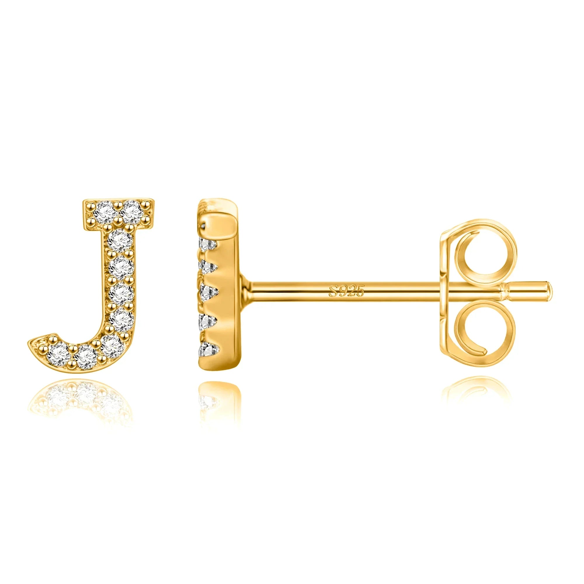 Boucles d'oreilles initiale - lettre