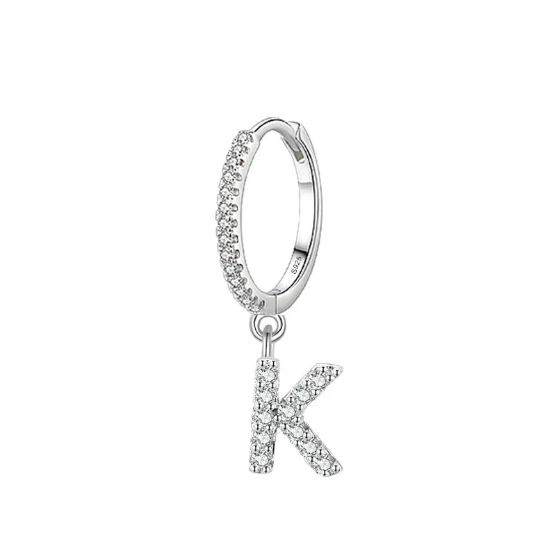 Boucles d'oreilles initiale - lettre