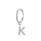Boucles d'oreilles initiale - lettre