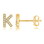 Boucles d'oreilles initiale - lettre