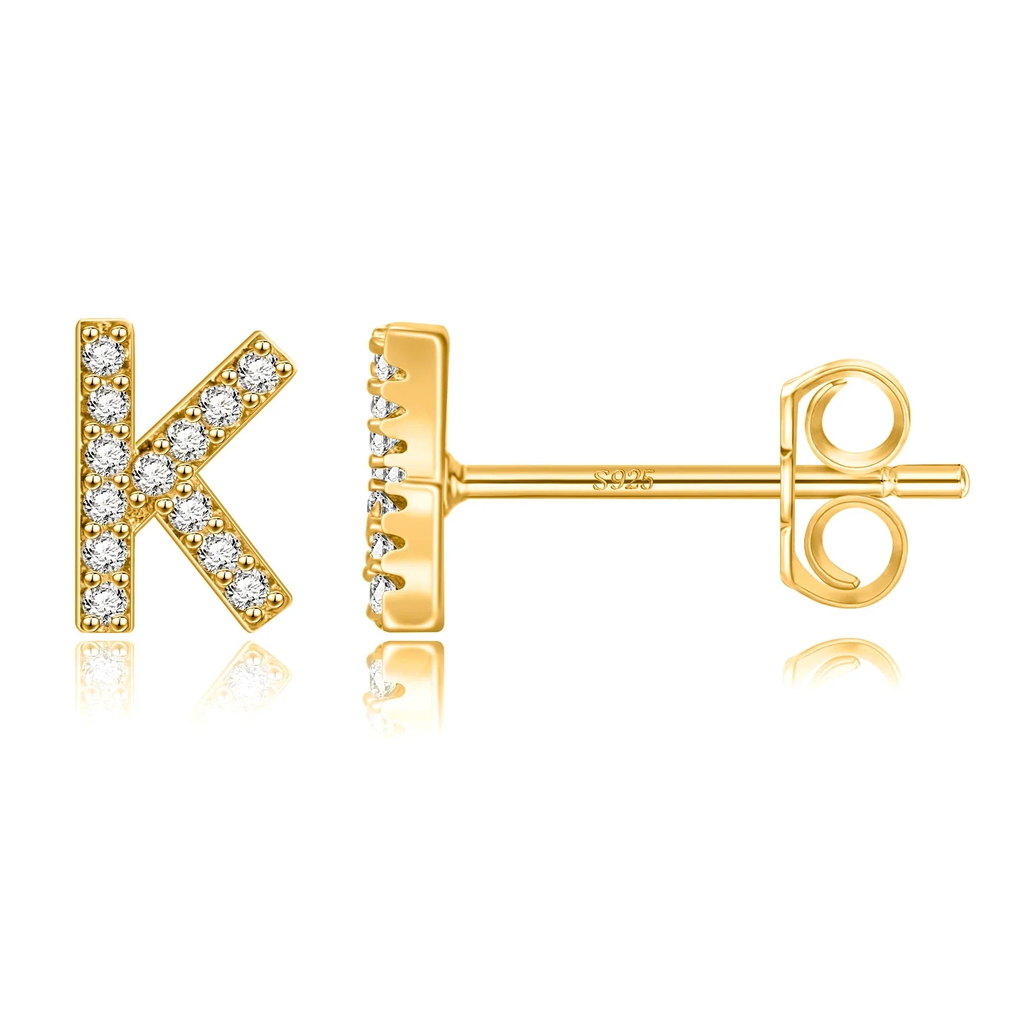 Boucles d'oreilles initiale - lettre
