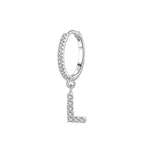 Boucles d'oreilles initiale - lettre