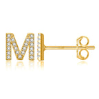 Boucles d'oreilles initiale - lettre