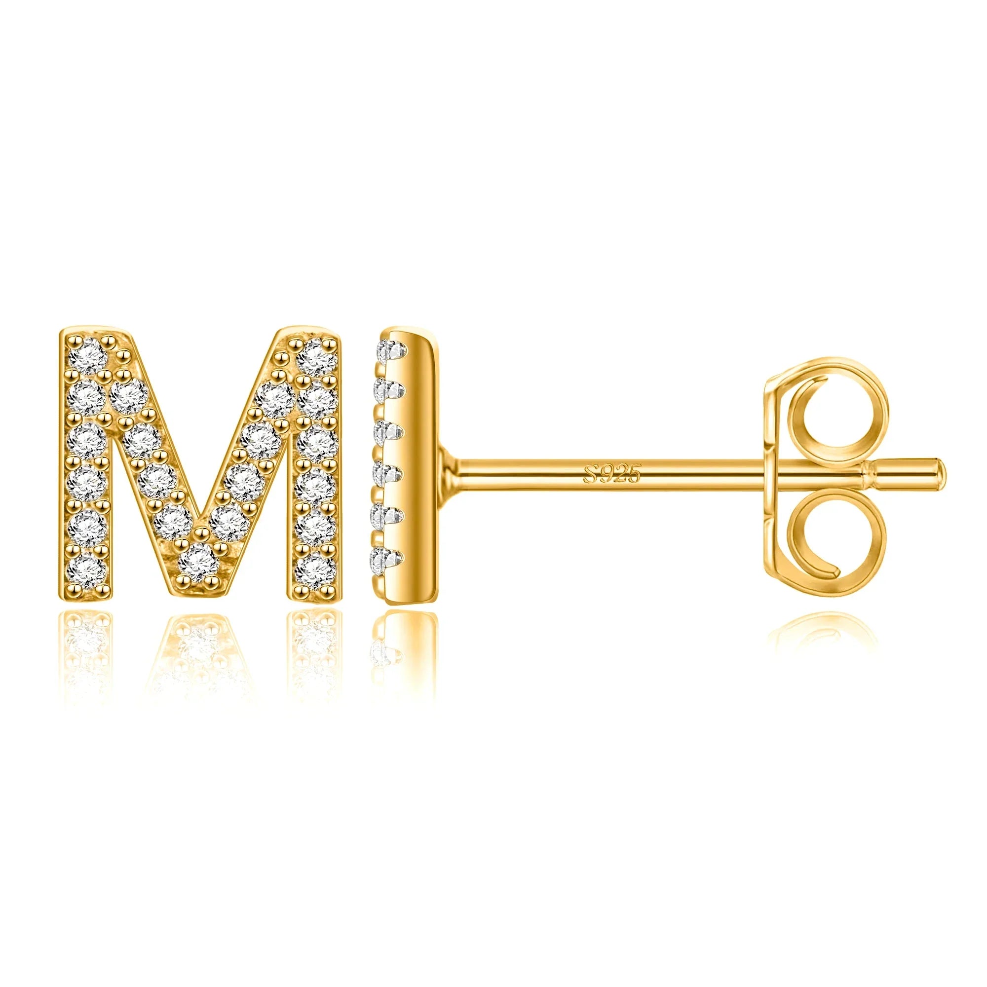 Boucles d'oreilles initiale - lettre