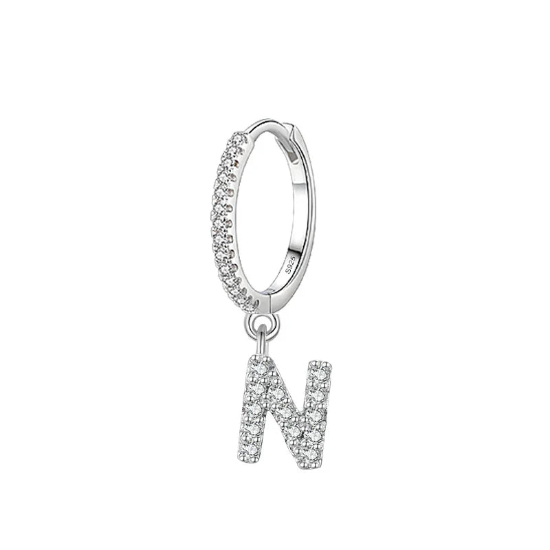 Boucles d'oreilles initiale - lettre