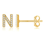 Boucles d'oreilles initiale - lettre