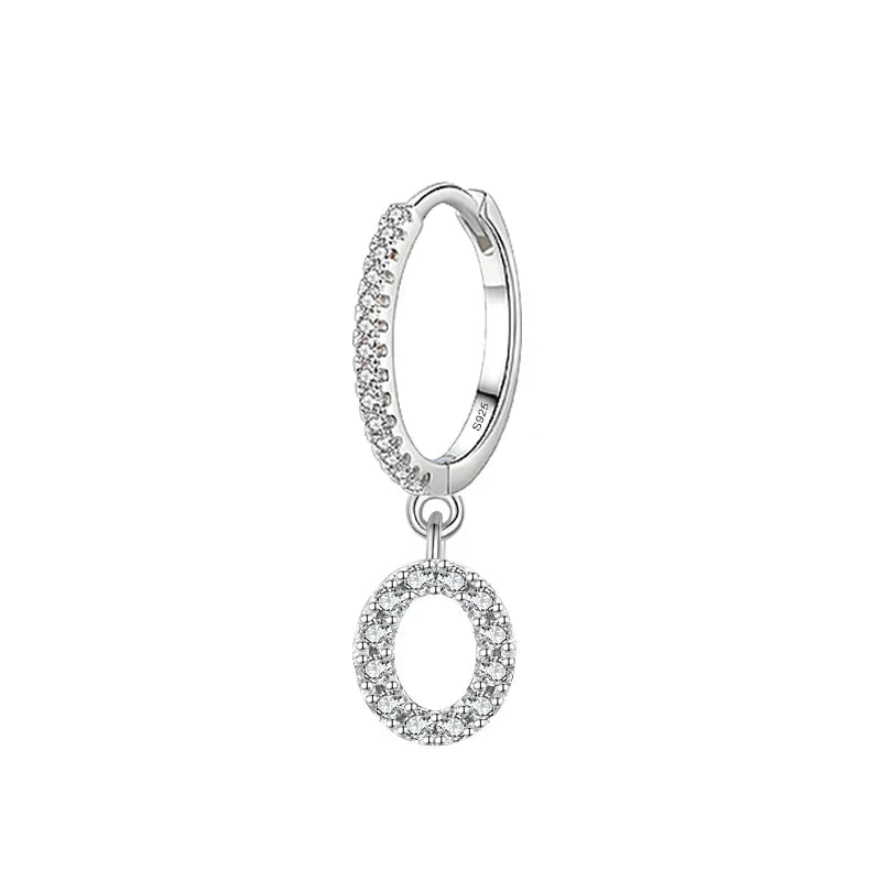 Boucles d'oreilles initiale - lettre