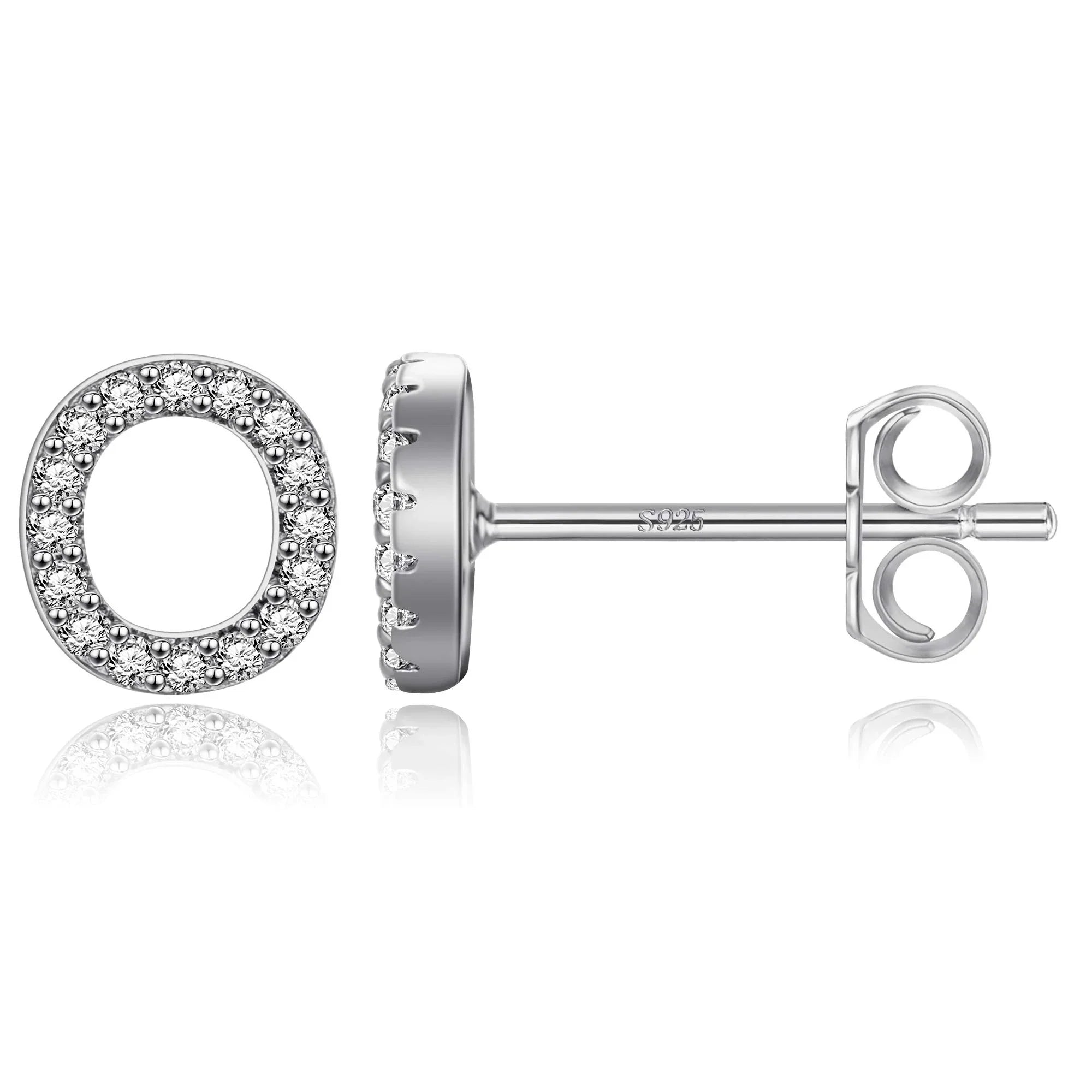 Boucles d'oreilles initiale - lettre