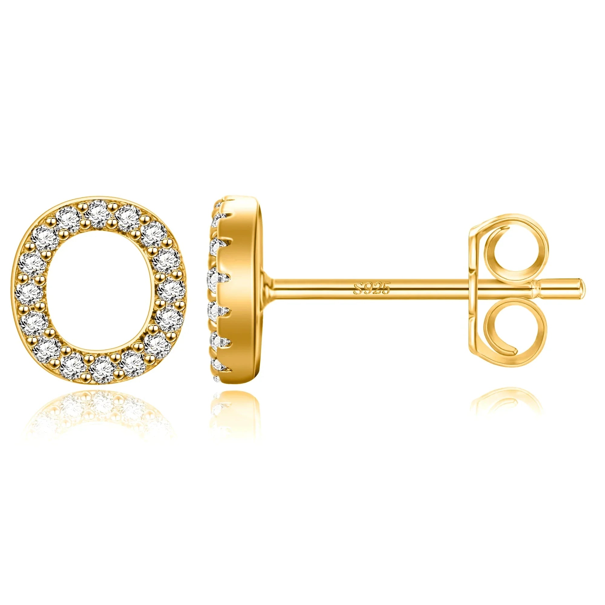 Boucles d'oreilles initiale - lettre
