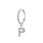 Boucles d'oreilles initiale - lettre