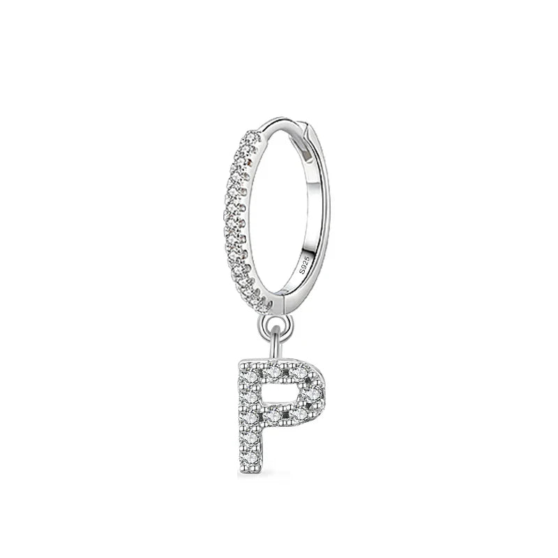 Boucles d'oreilles initiale - lettre