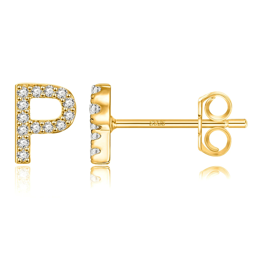 Boucles d'oreilles initiale - lettre