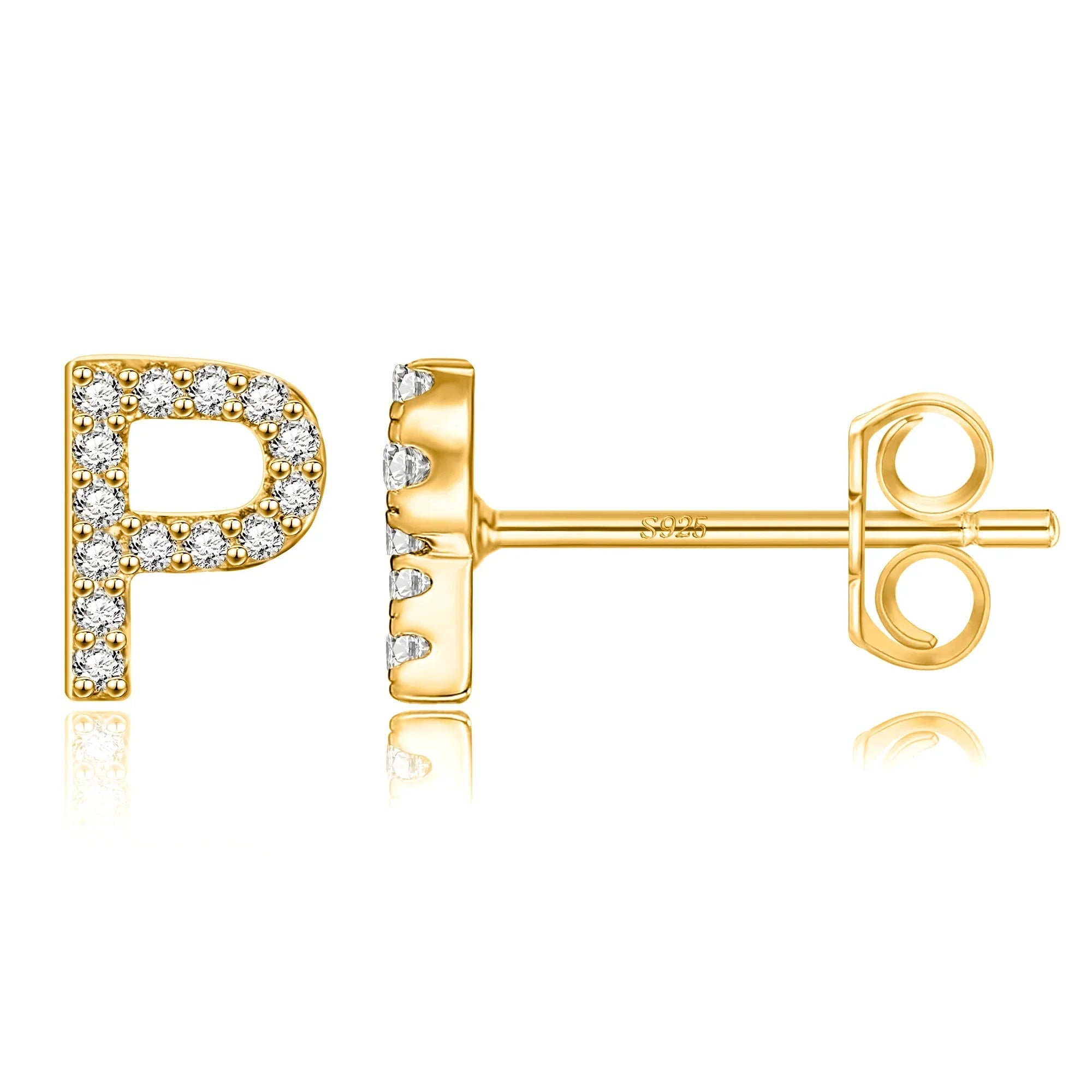 Boucles d'oreilles initiale - lettre