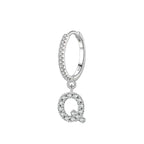 Boucles d'oreilles initiale - lettre
