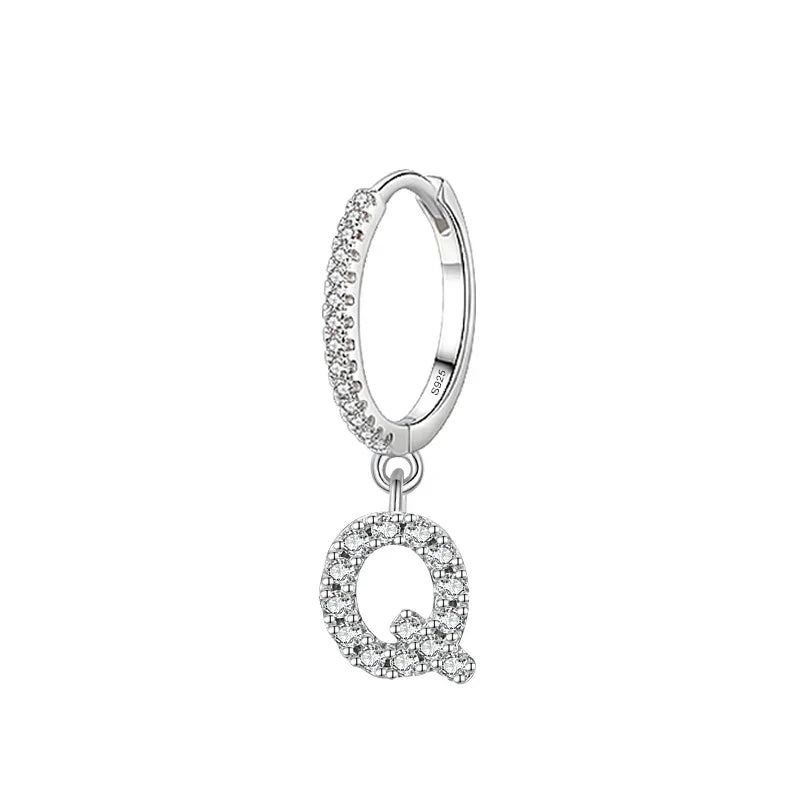 Boucles d'oreilles initiale - lettre