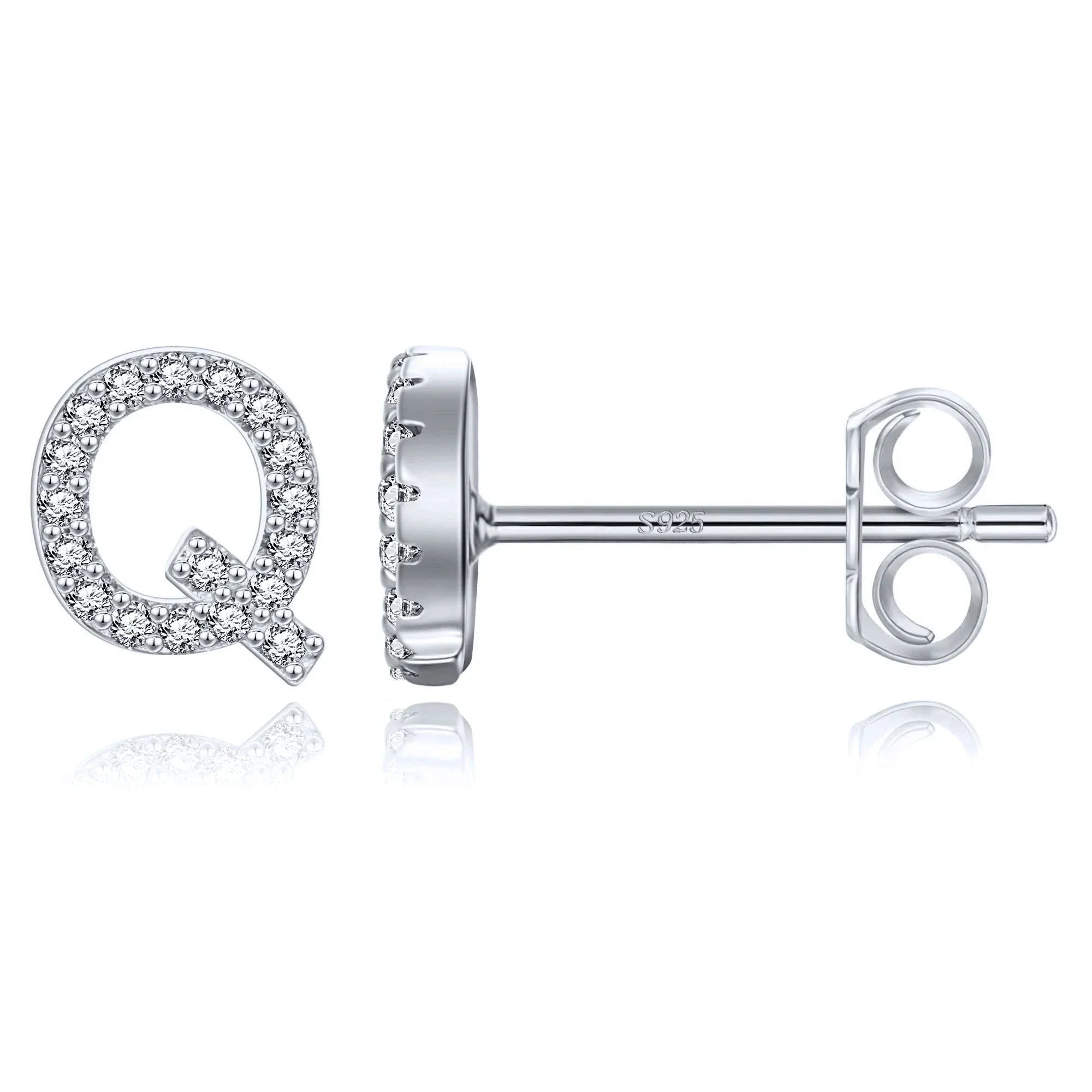 Boucles d'oreilles initiale - lettre