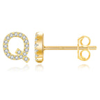 Boucles d'oreilles initiale - lettre