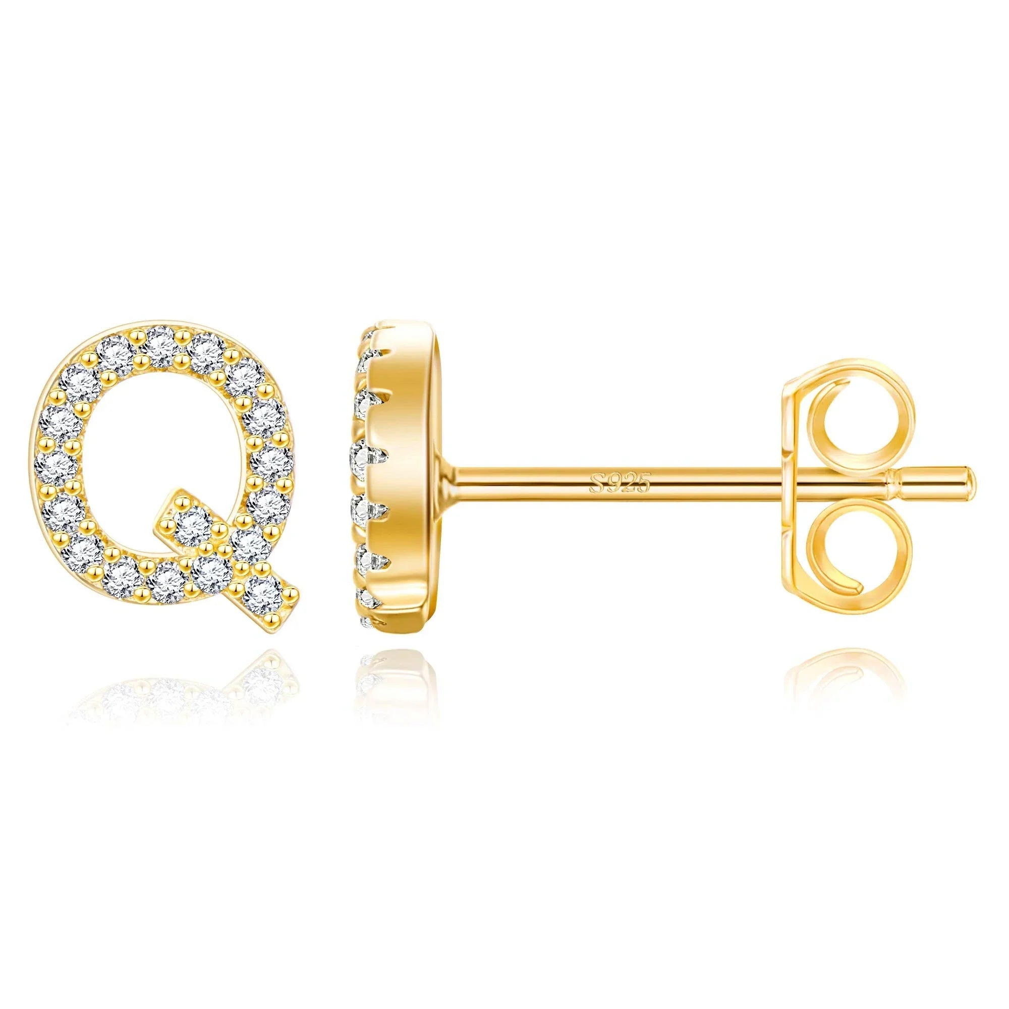 Boucles d'oreilles initiale - lettre