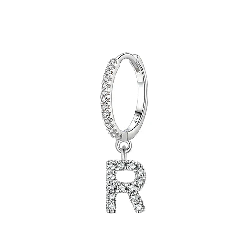 Boucles d'oreilles initiale - lettre