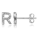 Boucles d'oreilles initiale - lettre