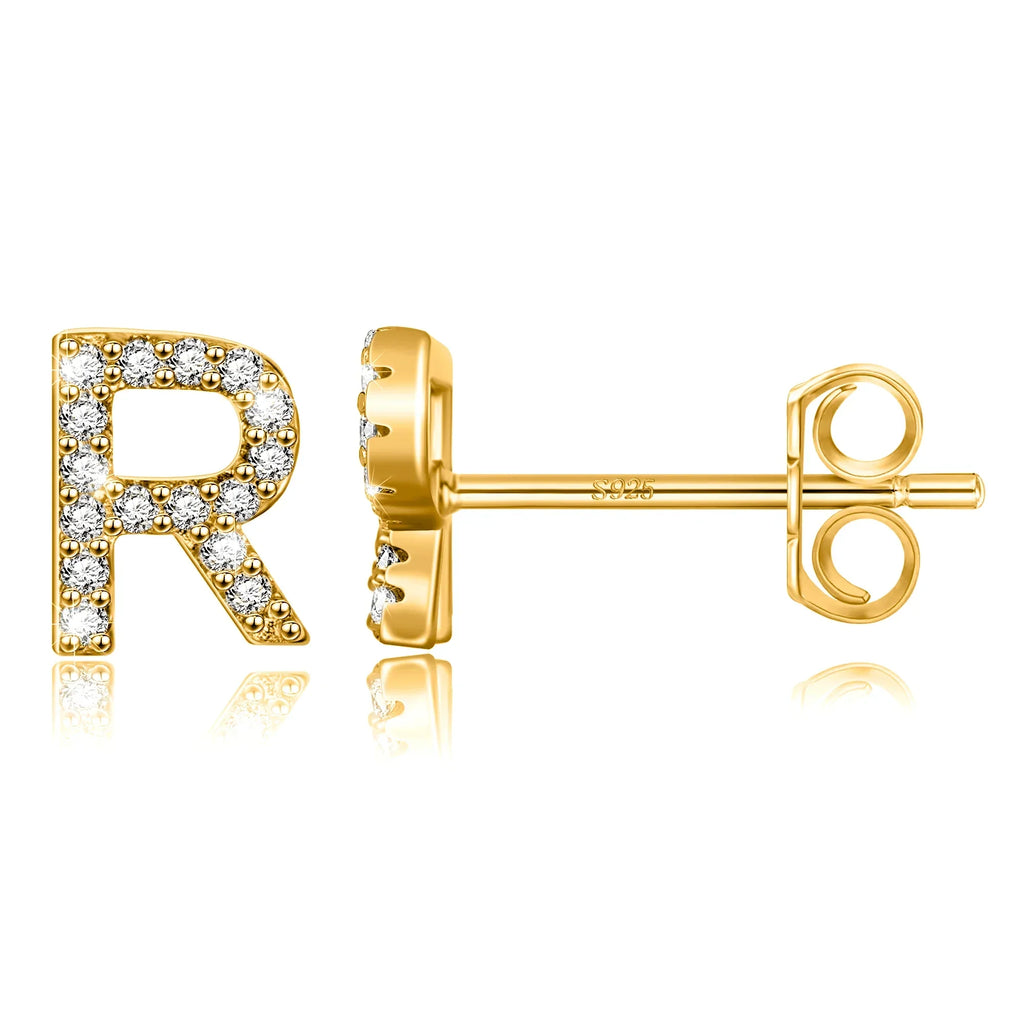Boucles d'oreilles initiale - lettre