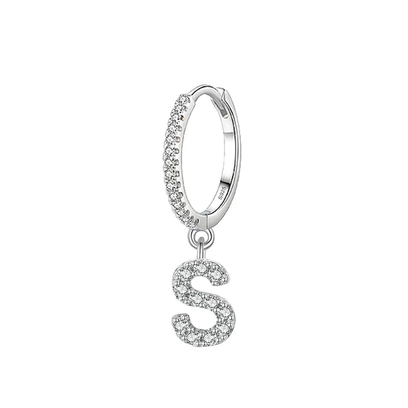 Boucles d'oreilles initiale - lettre