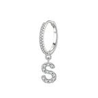 Boucles d'oreilles initiale - lettre