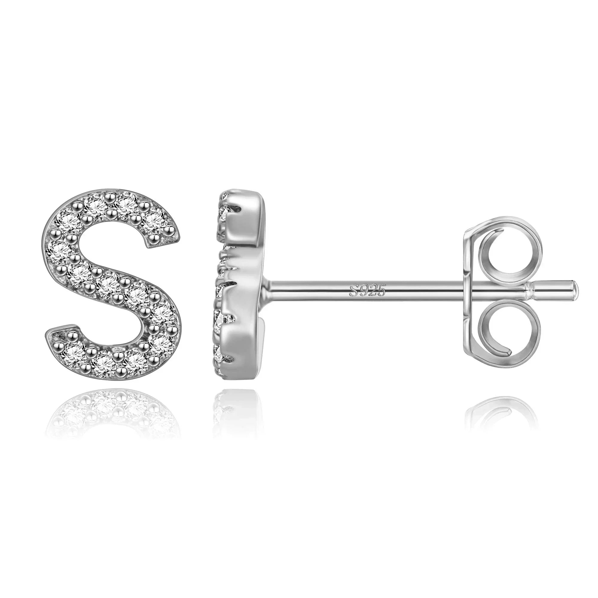 Boucles d'oreilles initiale - lettre