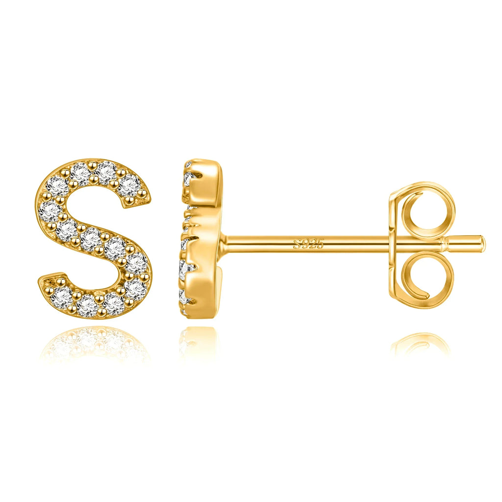 Boucles d'oreilles initiale - lettre