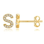 Boucles d'oreilles initiale - lettre