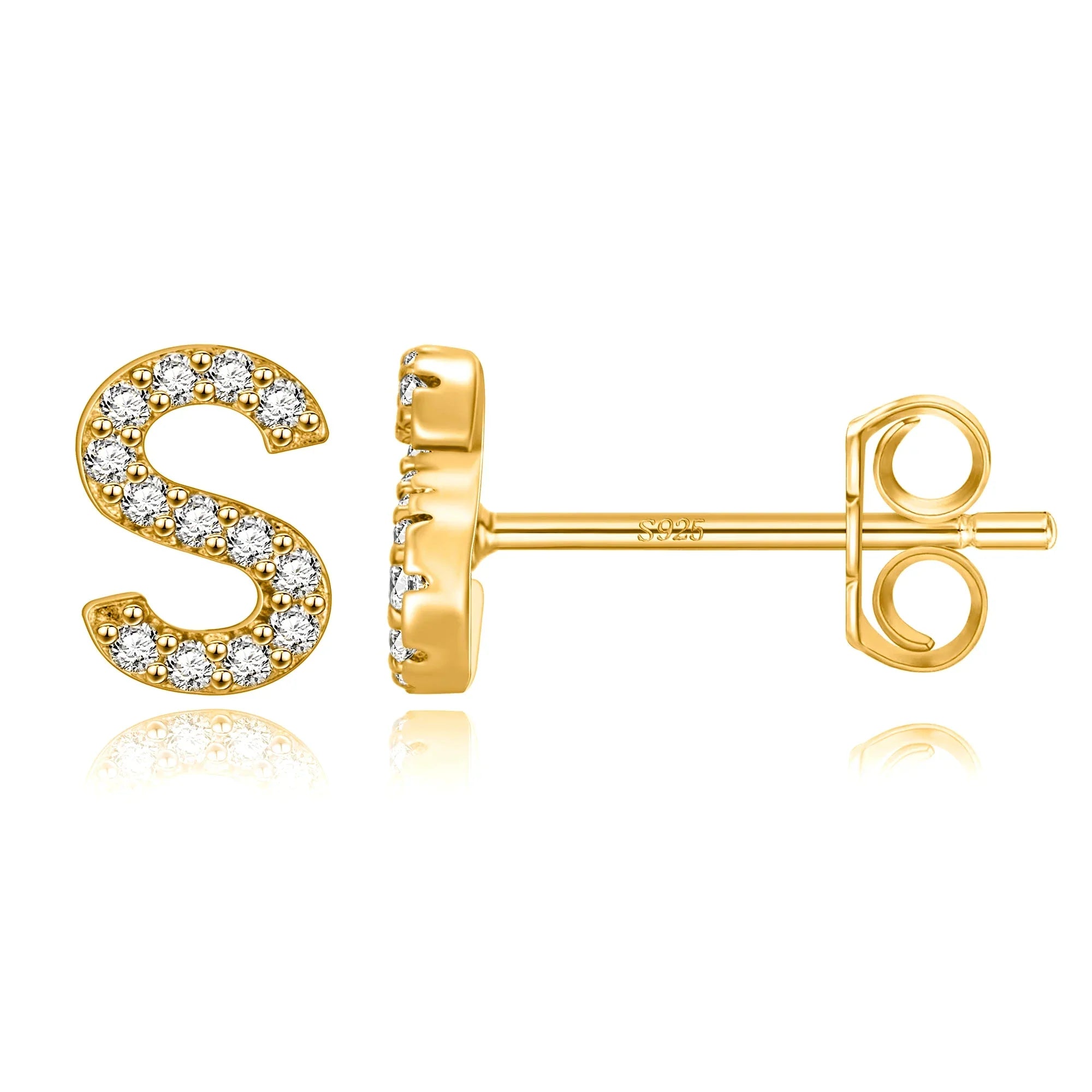 Boucles d'oreilles initiale - lettre