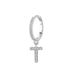 Boucles d'oreilles initiale - lettre