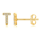Boucles d'oreilles initiale - lettre