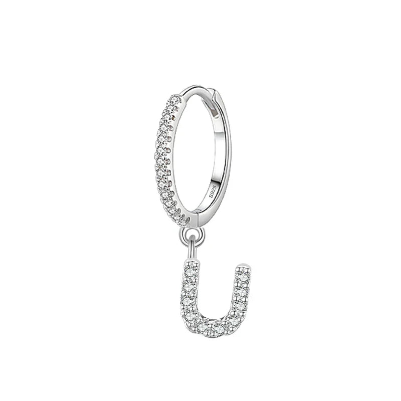 Boucles d'oreilles initiale - lettre