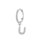 Boucles d'oreilles initiale - lettre