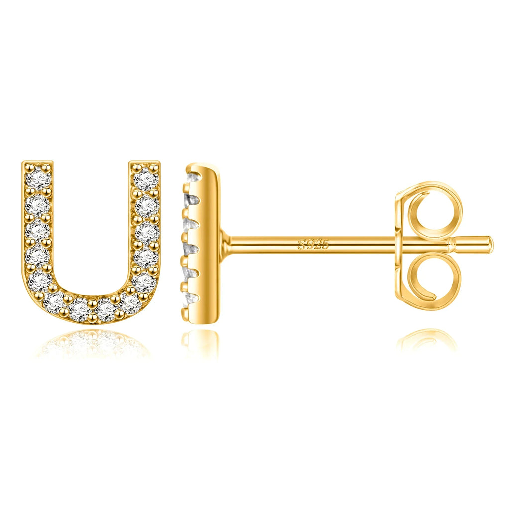 Boucles d'oreilles initiale - lettre