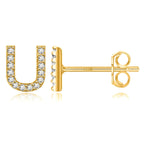 Boucles d'oreilles initiale - lettre