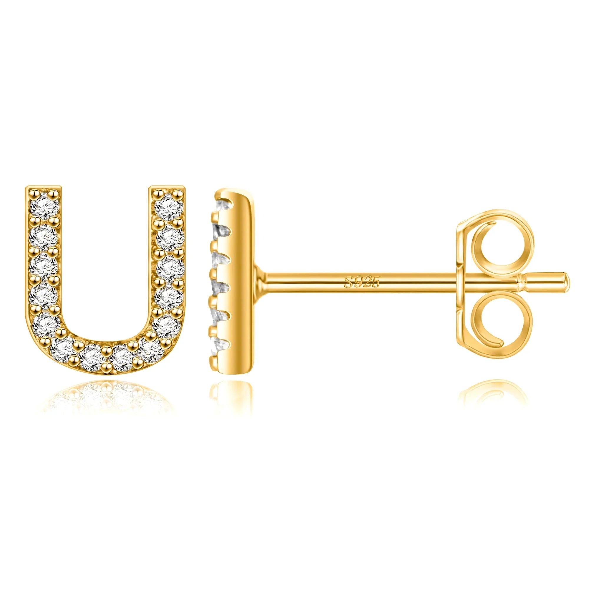 Boucles d'oreilles initiale - lettre