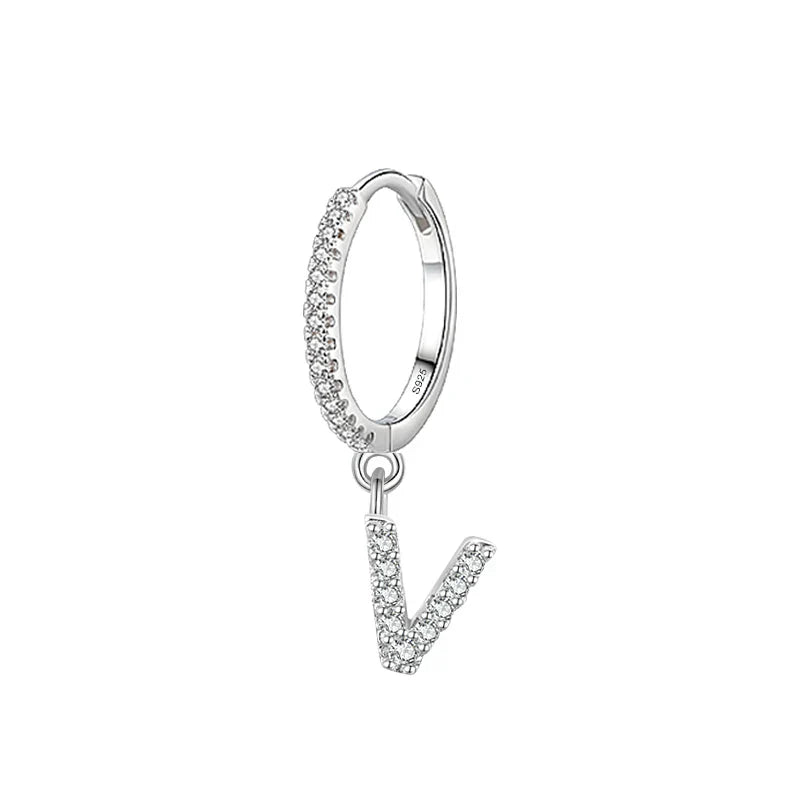 Boucles d'oreilles initiale - lettre