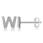 Boucles d'oreilles initiale - lettre